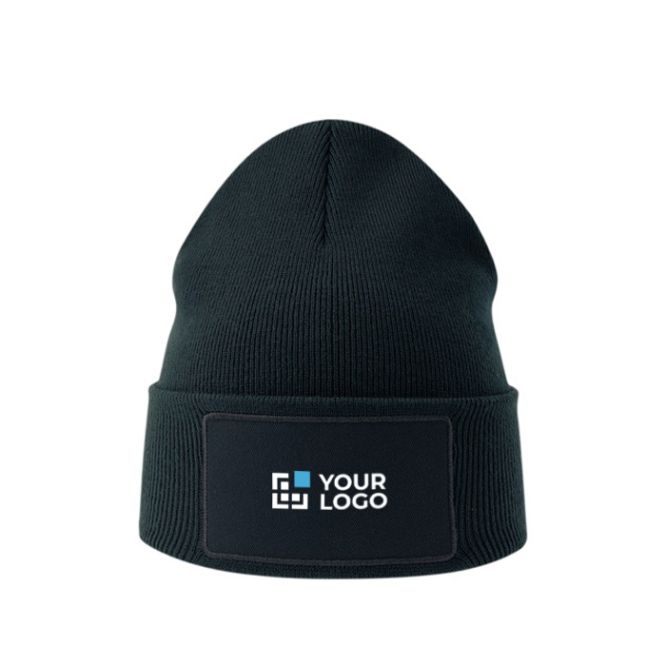 Bonnet en polyester recyclé à double couche avec patch