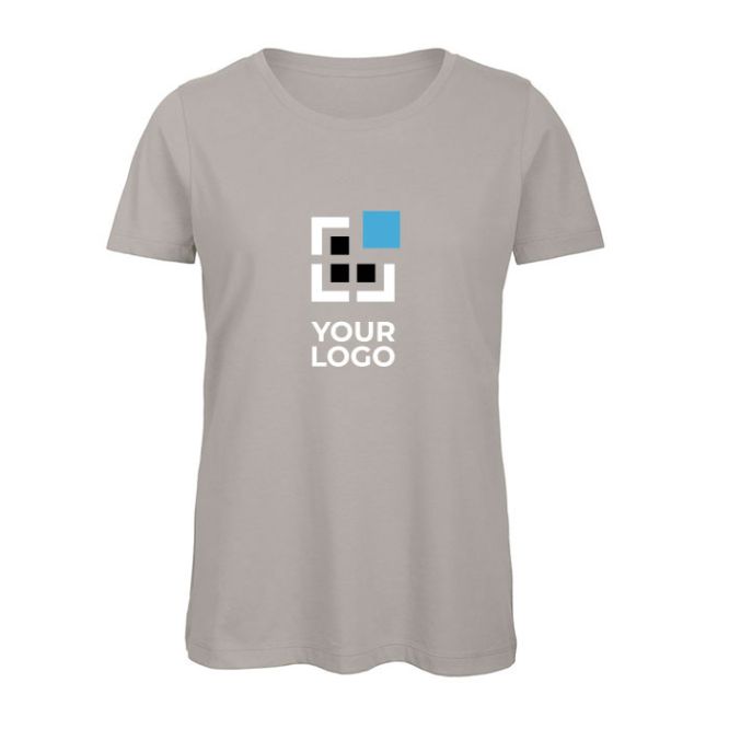 T-shirt pour femme en coton biologique à manches courtes 140 g/m² B&C avec zone d'impression