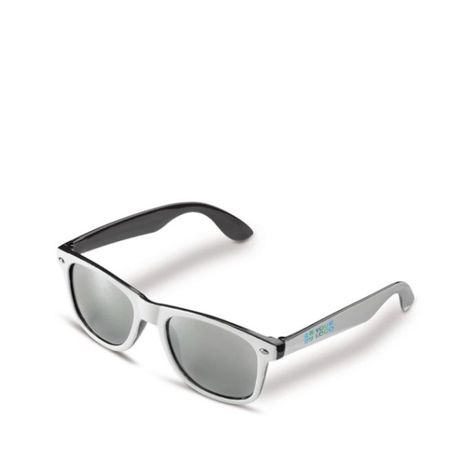 Lunettes de soleil bicolores avec montures colorées protection UV400 avec zone d'impression