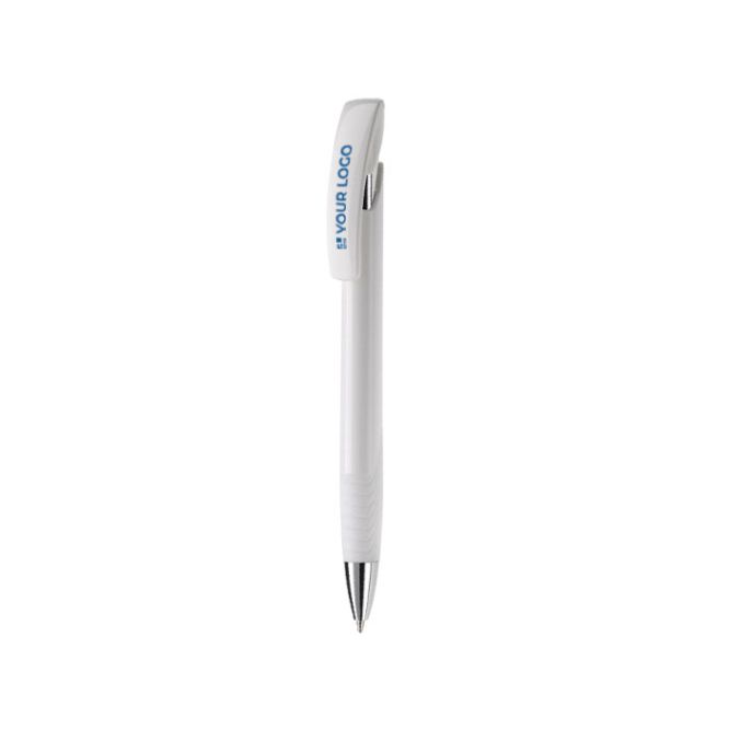 Stylo personnalisé en plastique et métal avec détails colorés avec zone d'impression