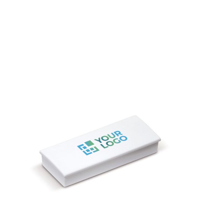Aimant rectangulaire classique en plastique pour personnalisation avec zone d'impression