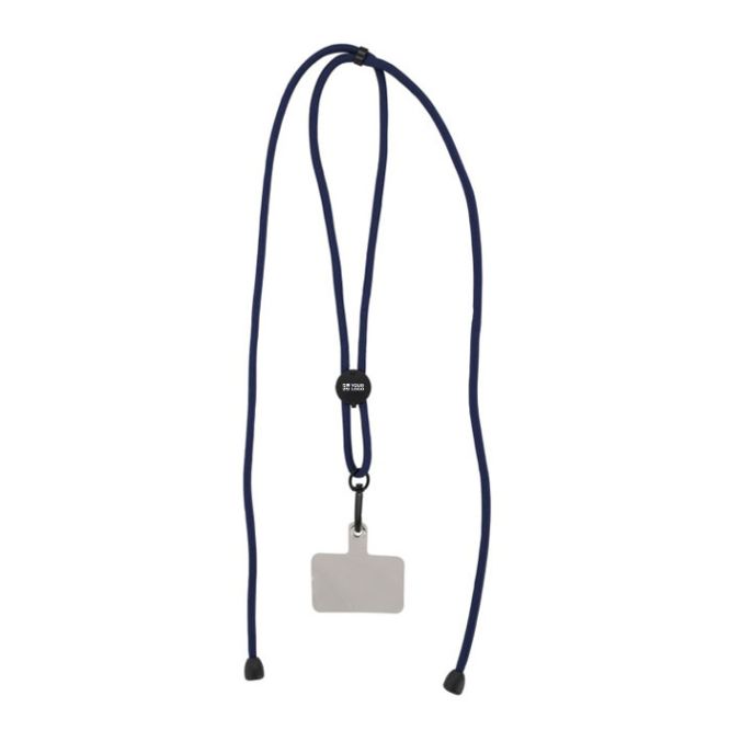 Lanière pour téléphone avec cordon ajustable en plusieurs couleurs avec zone d'impression