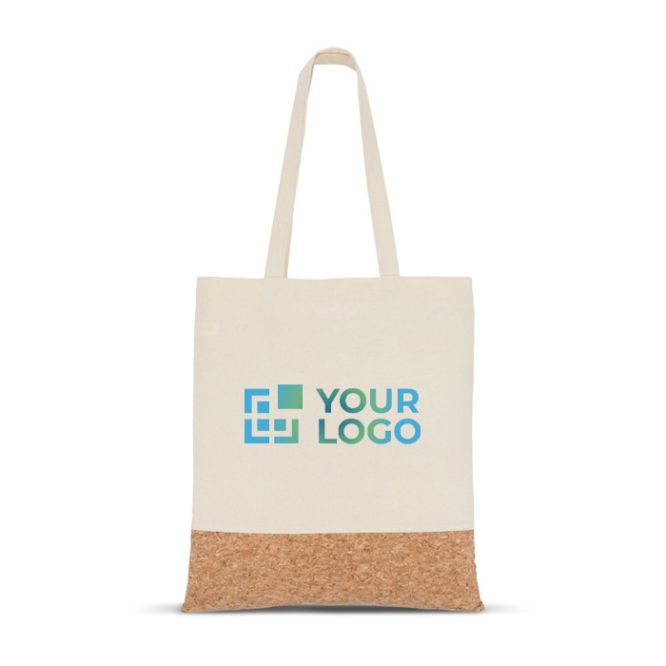 Tote bag en coton avec base en liège 170 g/m²