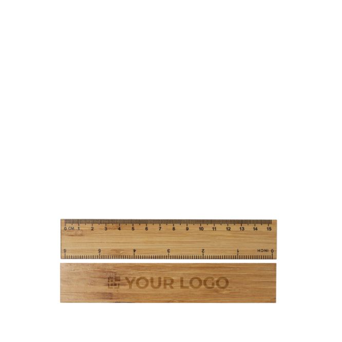 Règle en bambou double mesure idéale pour dessin ou géométrie