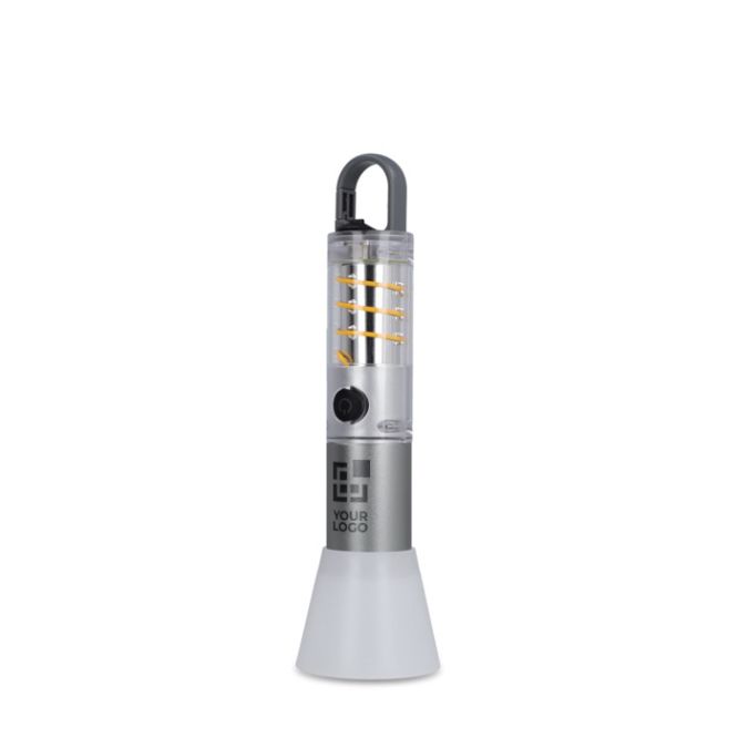 Lampe de poche en aluminium recyclé avec lumière LED et fonction zoom