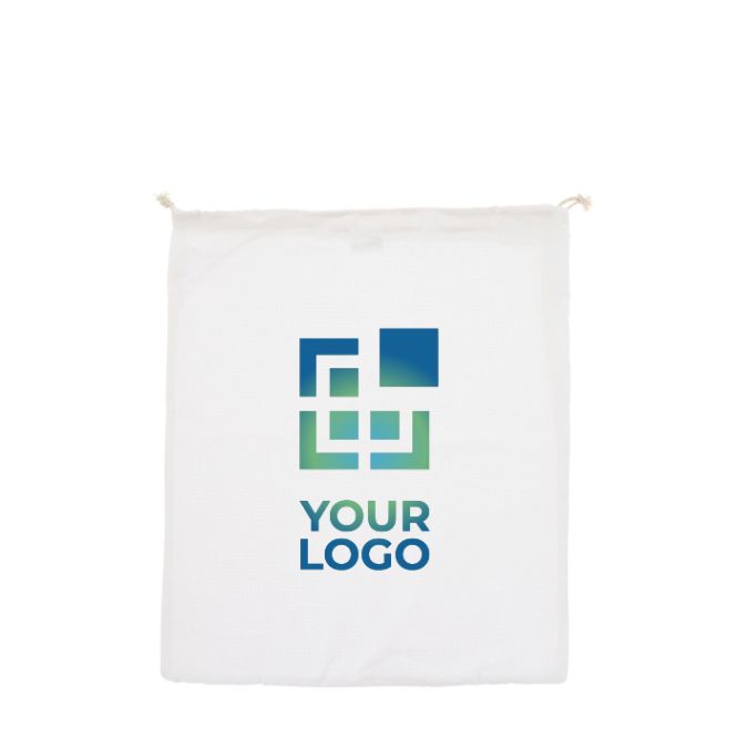 Sac réutilisable en coton pour fruits et légumes 40x45 cm avec zone d'impression