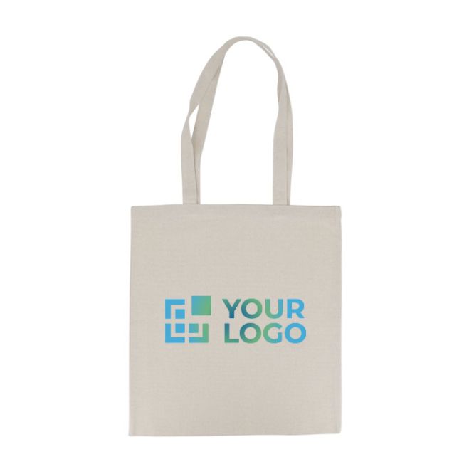 Sac en coton OEKO-TEX avec poignées longues 220 g/m2 avec zone d'impression