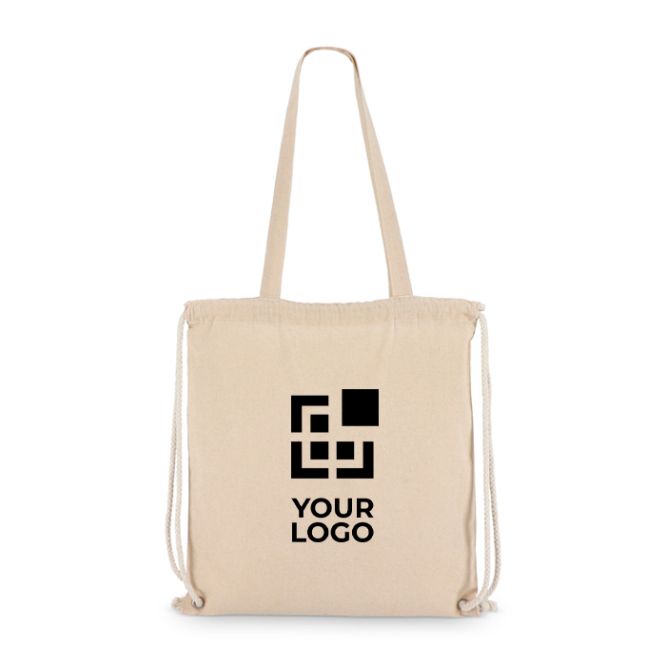 Sac 2 en 1, tote bag et sac à cordon en coton OEKO-TEX 140 g/m²