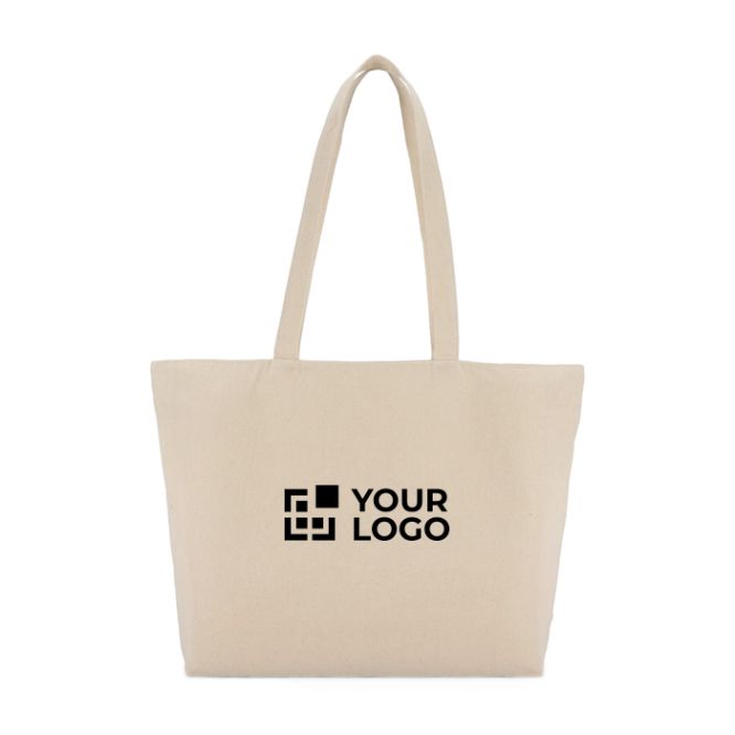 Sac en coton OEKO-TEX avec fermeture éclair 320 g/m²