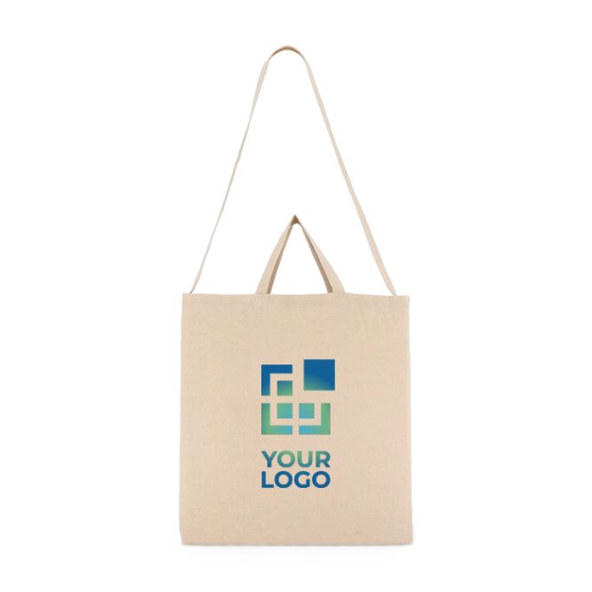 Sac en coton OEKO-TEX couleur naturelle à double anses 220 g/m²