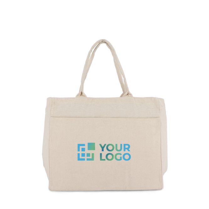 Sac en coton OEKO-TEX avec plusieurs poches 320 g/m²