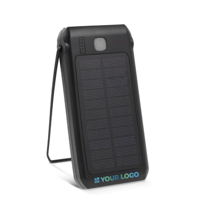 Batterie externe et lampe rechargeable à l'énergie solaire avec zone d'impression