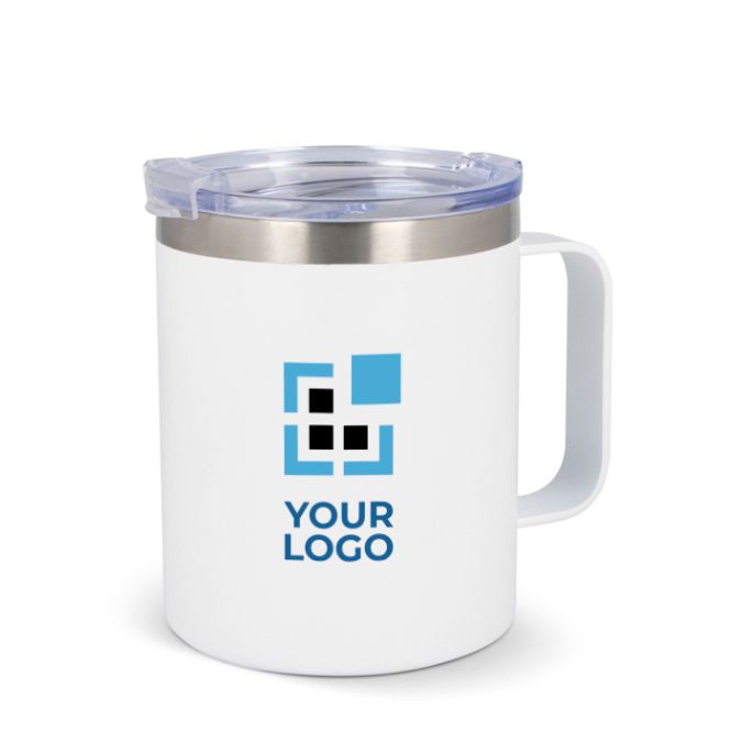 Tasse à emporter en céramique avec anse pour un transport facile 350ml avec zone d'impression