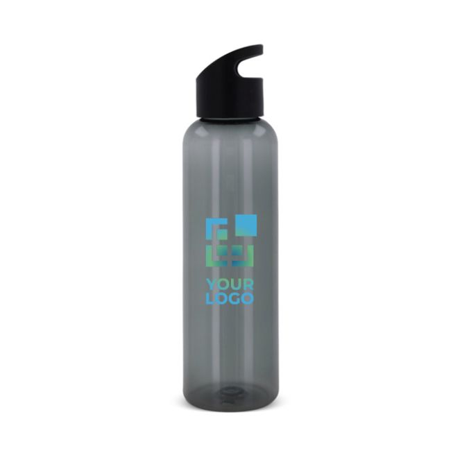 Gourde en RPET de couleurs transparentes avec poignée 600ml avec zone d'impression