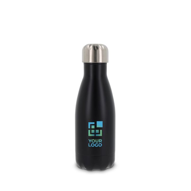 Gourde en inox à double paroi avec bouchon argenté 260ml avec zone d'impression