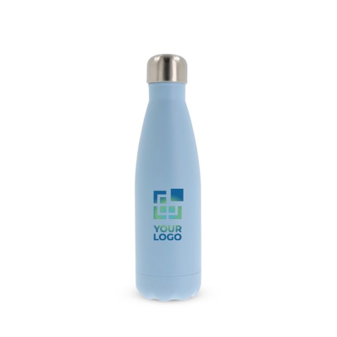 Gourde hermétique en acier inoxydable en couleurs pastel 500ml avec zone d'impression