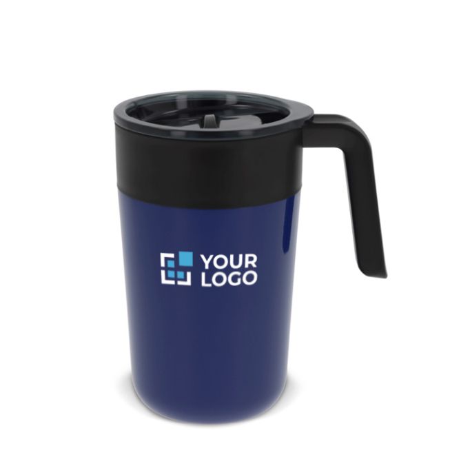 Tasse en acier inoxydable à double paroi de 400ml avec zone d'impression
