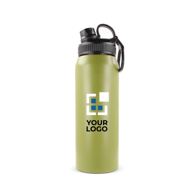 Gourde en acier inoxydable avec poignée ergonomique 800ml avec zone d'impression