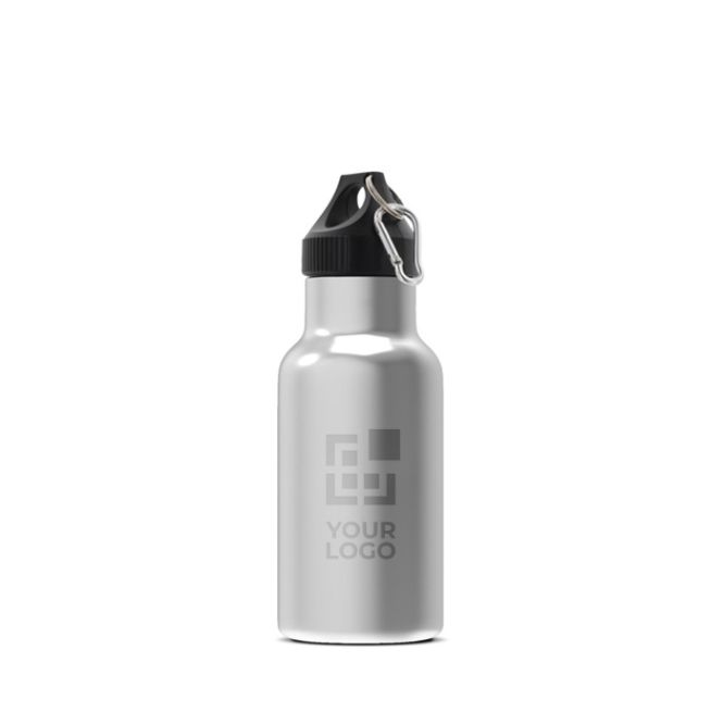 Gourde en acier inoxydable avec revêtement en poudre 350ml avec zone d'impression