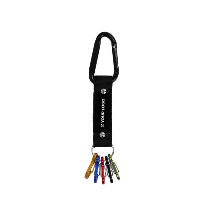Porte-clés mousqueton et 5 petits crochets pour accrocher les clés