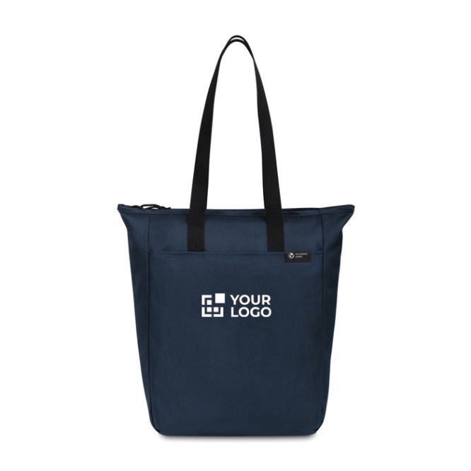 Sac à fermeture éclair en rPET recyclé avec poche avant