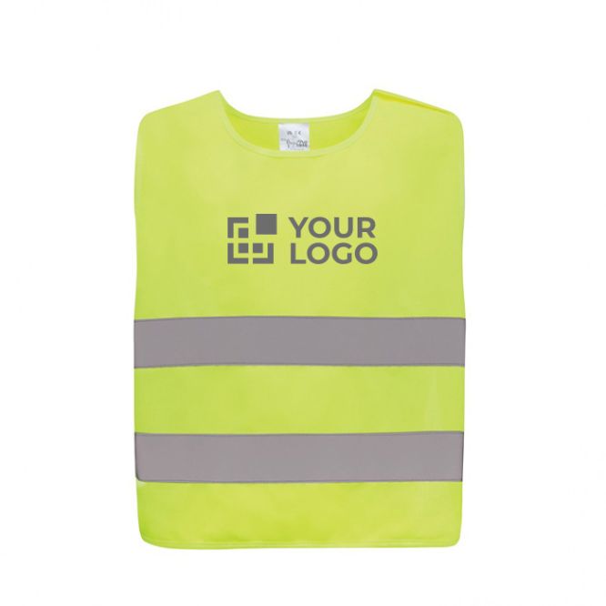 Gilet réfléchissant de sécurité à logo en RPET pour enfants taille S avec zone d'impression