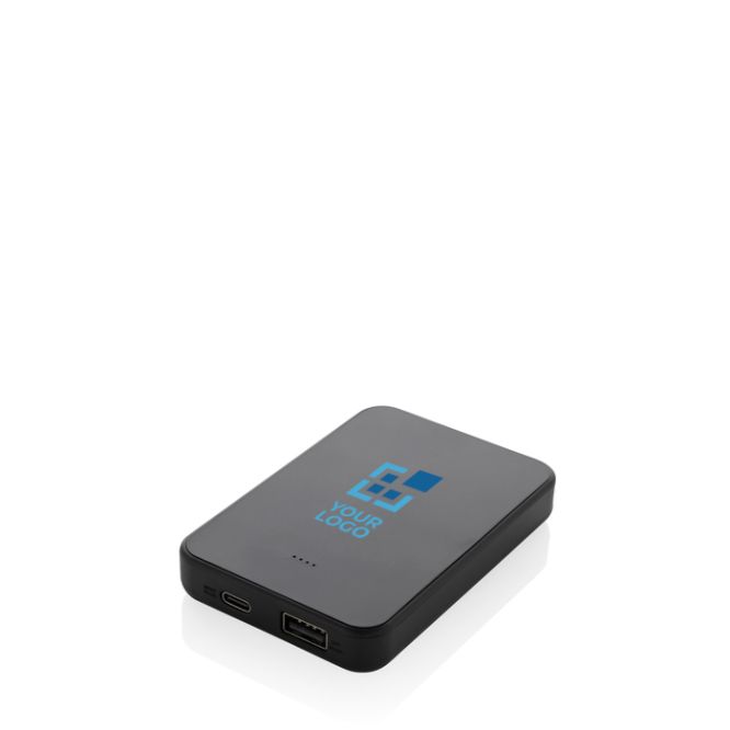 Batterie externe en plastique recyclé avec deux ports 5 000 mAh