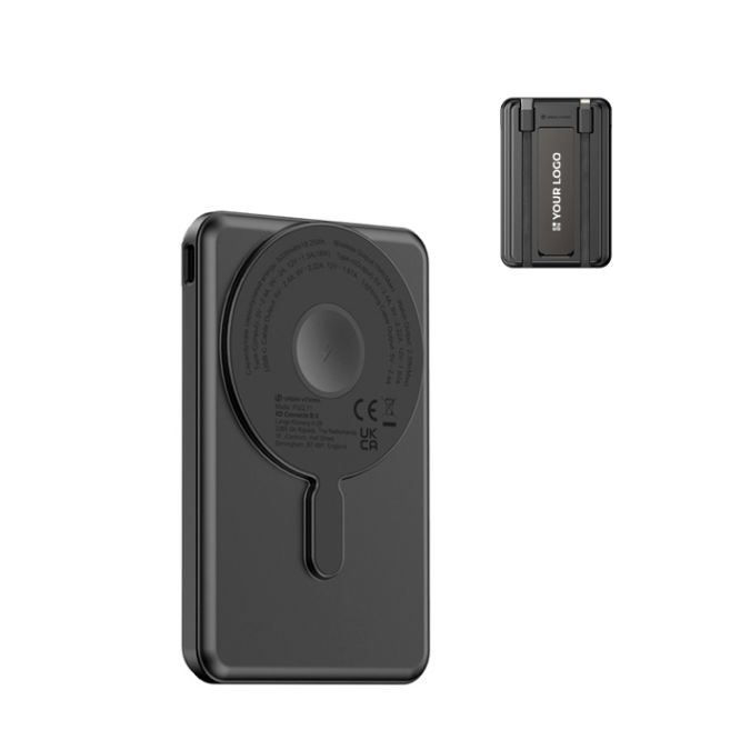 Powerbank 5‑en‑1 écologique avec câbles de charge et support 5 000 mAh