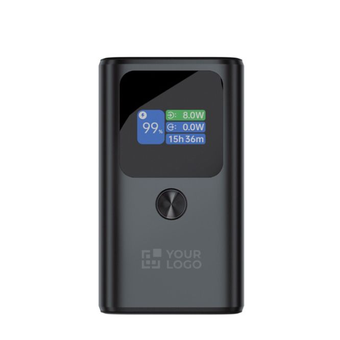 Powerbank en aluminium avec charge rapide et écran HQ 10 000 mAh
