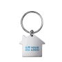 Porte-clés personnalisé avec maison couleur  argenté mat