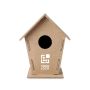 Maison pour oiseaux en aggloméré vue avec zone d'impression