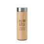 Bouteille isotherme publicitaire en bambou couleur bois