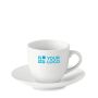 Tasse à café personnalisée avec le logo couleur blanc