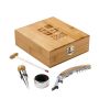 Set de vin en bambou 4 pièces couleur bois