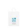 Petit sac publicitaire en carton blanc vue avec zone d'impression