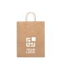 Sac en papier publicitaire pour magasins vue avec zone d'impression