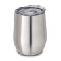 Verre en acier inoxydable avec couvercle 400 ml couleur argenté mat