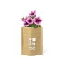 Pot de fleurs original avec graines couleur marron