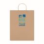 Grand sac papier cadeau coloré vue avec zone d'impression