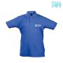 Polo floqué pour enfant en 100% coton avec zone d'impression