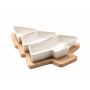 Plateau en bambou avec assiettes