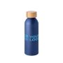 Bouteille en aluminium fini mat avec bouchon en bambou 550ml