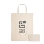 Sac pliable composé de coton recyclé à anses 140 g/m²