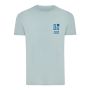 T-shirt coton recyclé et biologique 180 g/m2 Iqoniq Bryce couleur vert pastel avec zone d'impression