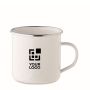 Mug vintage en métal sublimé avec bord métallisé 500 ml
