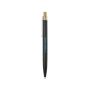 Stylo en aluminium et bambou, détail transparent, mine bleue