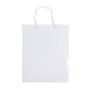 Sac moyen en papier laminé coloré avec anse en corde
