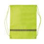 Sac à cordons en polyester avec bande réfléchissante horizontale