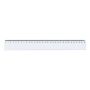 Règle en plastique blanc pour personnalisation 30 cm