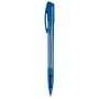 Stylo en plastique transparent coloré avec clip incurvé